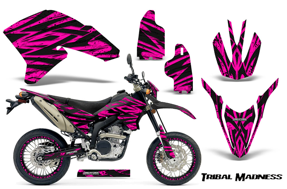 Yamaha WR250X R Graphics Kit Tribal Madness Pink NP Rims